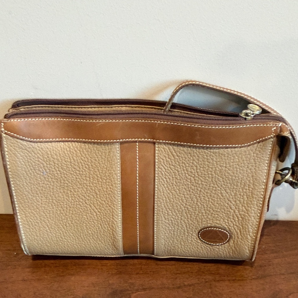 Liz Claiborne Tan and Brown Leather Bag